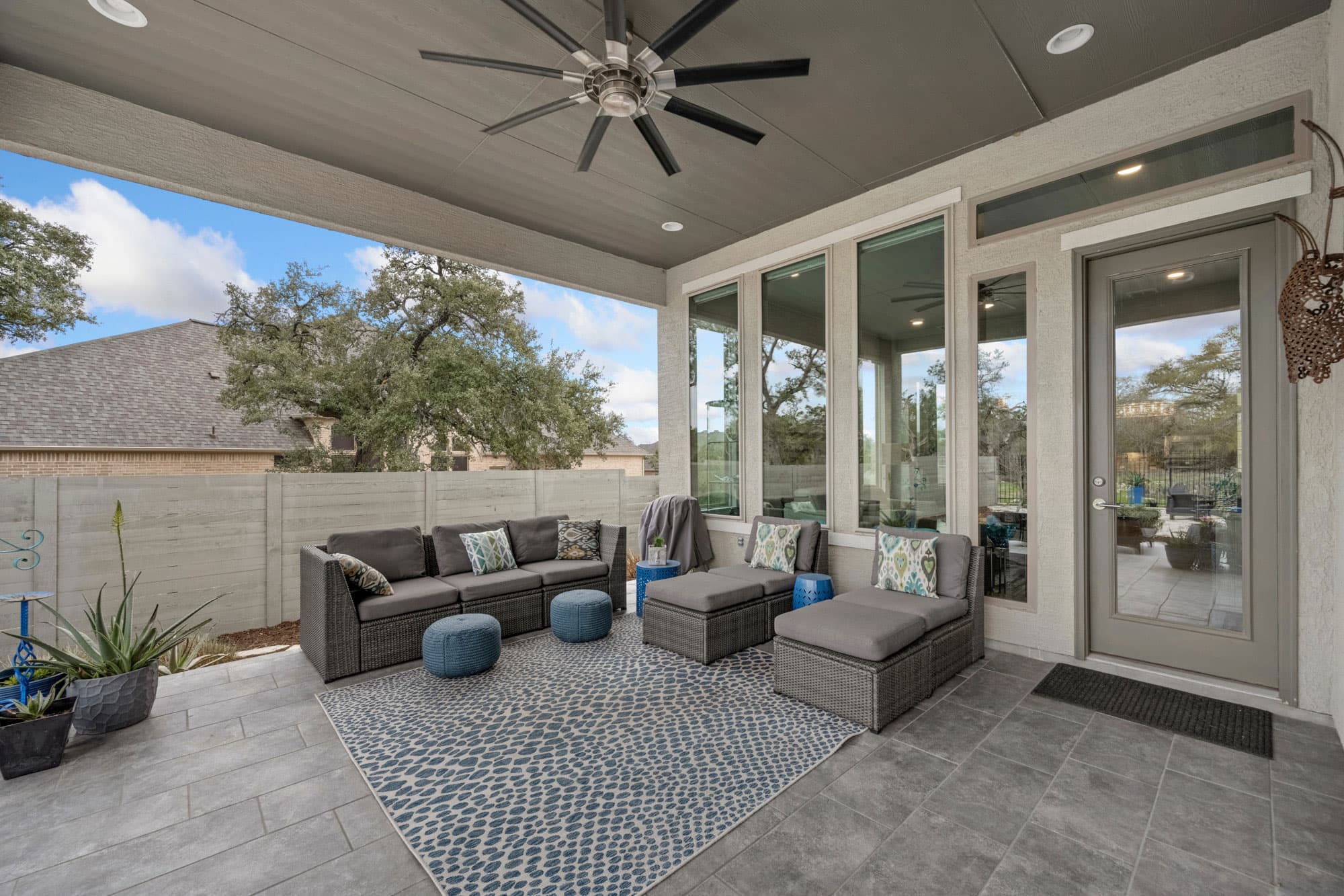A remodeled patio door installation