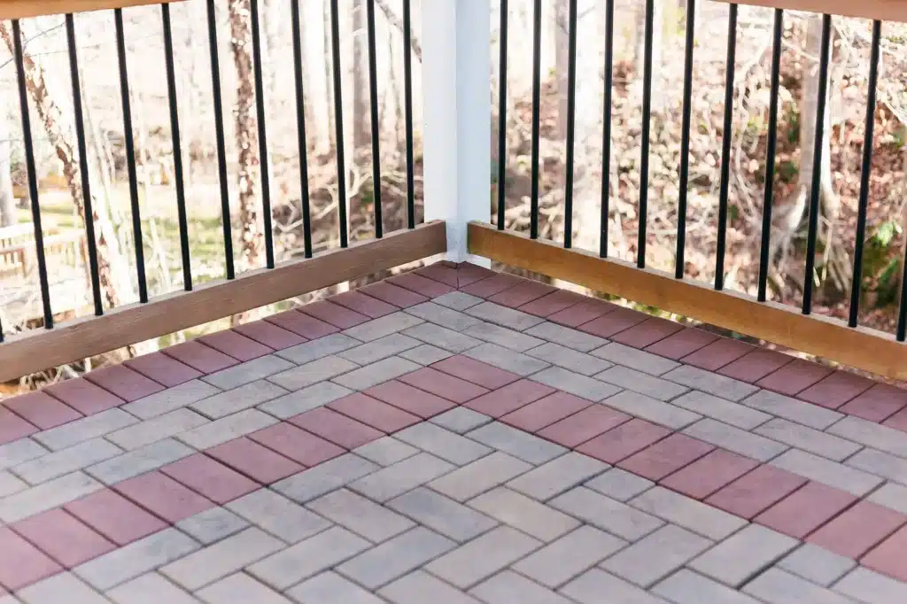Aspire composite pavers installed on a rooftop deck