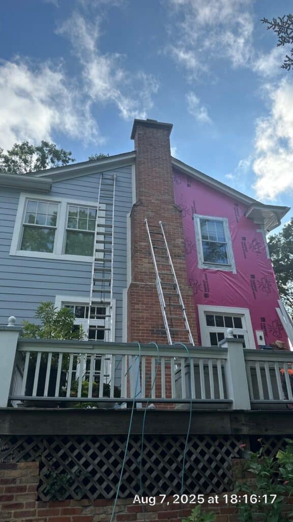 Asheville siding replacement in progress