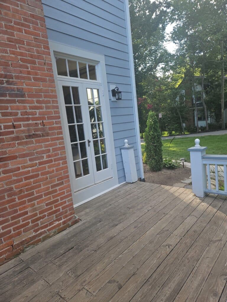 new exterior door on Asheville home