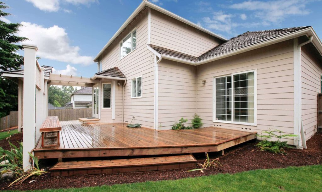 a fully-built deck