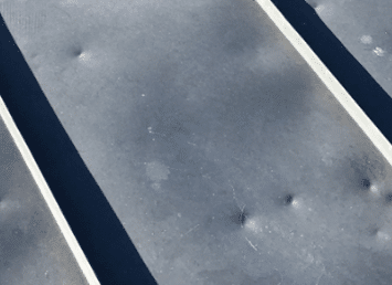 hail dents in metal flashing