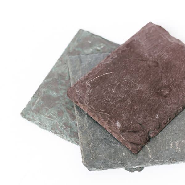 Grey and red slate examples