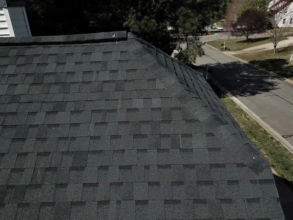 Atlas Pinnacle Pristine Black shingles on a roof replacement by Baker Home Exteriors