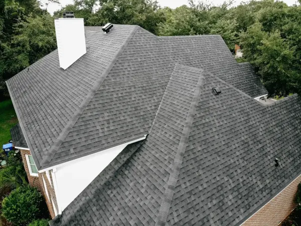 Atlas Pinnacle Pristine Black shingles on a roof replacement by Baker Home Exteriors