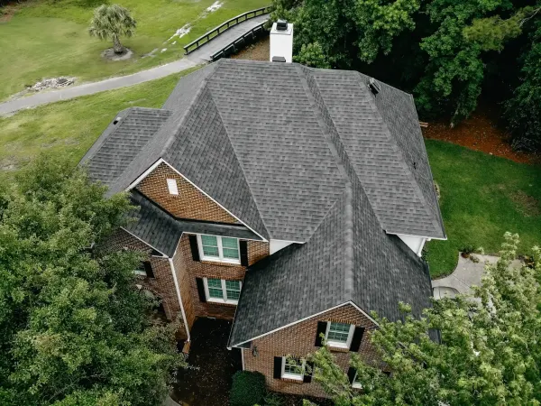 Atlas Pinnacle Pristine Black shingles on a roof replacement by Baker Home Exteriors