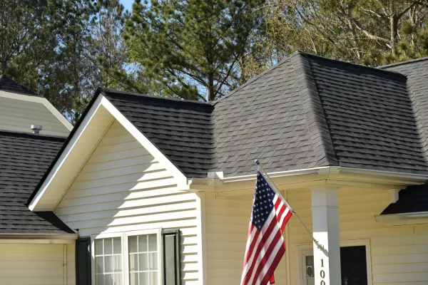 Atlas Pinnacle Pristine Black shingles on a roof replacement by Baker Home Exteriors