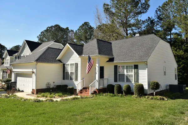 Atlas Pinnacle Pristine Black shingles on a roof replacement by Baker Home Exteriors