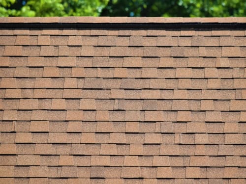 Atlas Pinnacle Pristine Desert shingle color on a completed roof