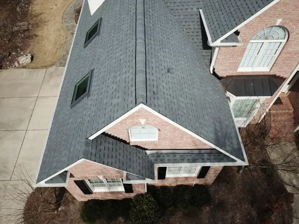Atlas Pinnacle Pristine Pewter shingles on a roof replacement by Baker Home Exteriors