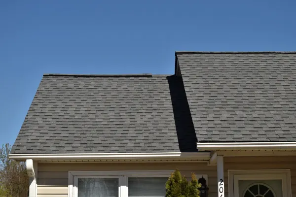 Atlas Pinnacle Pristine Pewter shingles on a roof replacement by Baker Home Exteriors