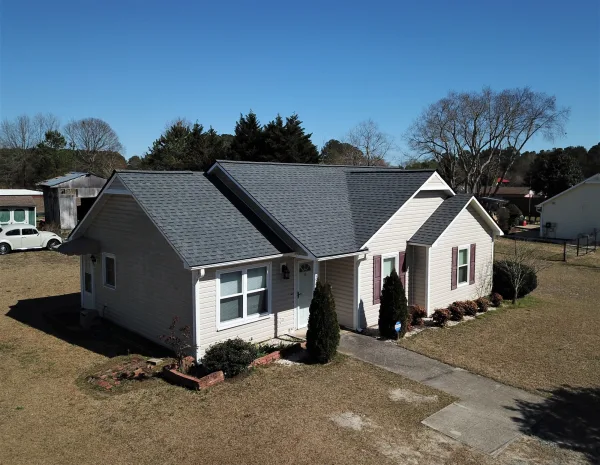 Atlas Pinnacle Pristine Pewter shingles on a roof replacement by Baker Home Exteriors
