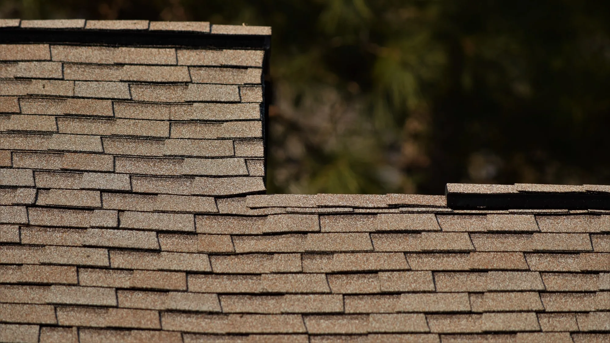 Atlas Pinnacle Pristine Tan shingles on a roof replacement by Baker Home Exteriors
