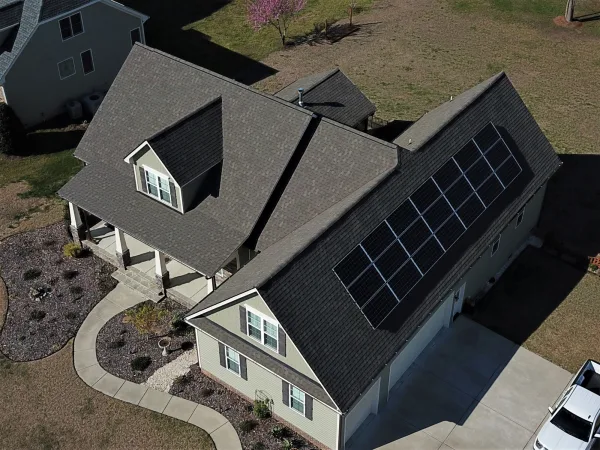 Atlas Pinnacle Pristine Weathered Wood shingles on a roof replacement by Baker Home Exteriors