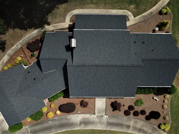 CertainTeed Landmark Charcoal Black shingles on a roof replacement by Baker Home Exteriors