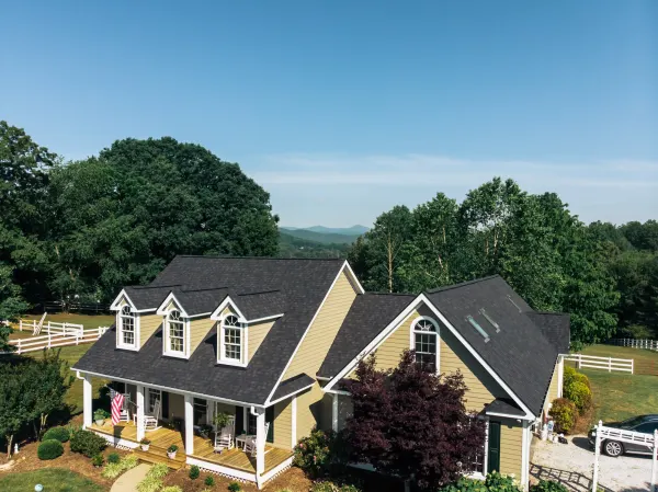 CertainTeed Landmark Charcoal Black shingles on a roof replacement by Baker Home Exteriors
