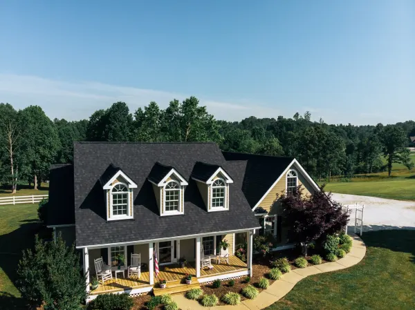 CertainTeed Landmark Charcoal Black shingles on a roof replacement by Baker Home Exteriors