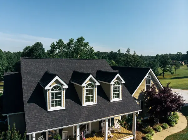 CertainTeed Landmark Charcoal Black shingles on a roof replacement by Baker Home Exteriors