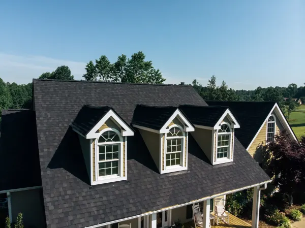 CertainTeed Landmark Charcoal Black shingles on a roof replacement by Baker Home Exteriors