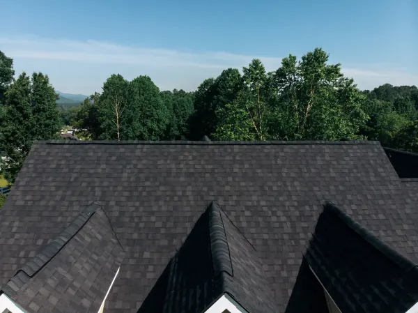 CertainTeed Landmark Charcoal Black shingles on a roof replacement by Baker Home Exteriors