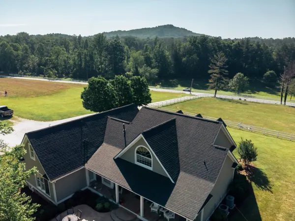CertainTeed Landmark Charcoal Black shingles on a roof replacement by Baker Home Exteriors