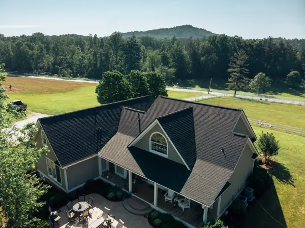 CertainTeed Landmark Charcoal Black shingles on a roof replacement by Baker Home Exteriors