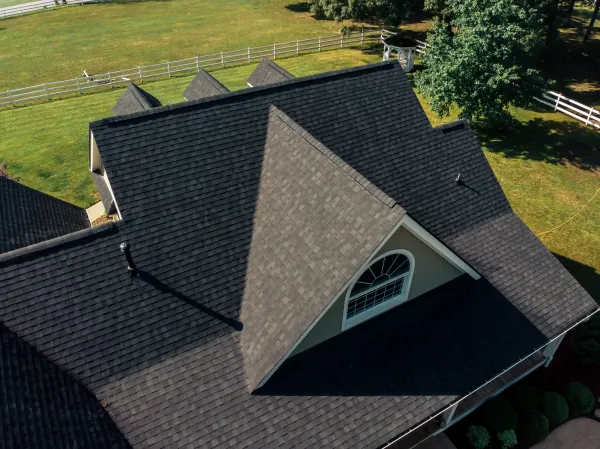 CertainTeed Landmark Charcoal Black shingles on a roof replacement by Baker Home Exteriors