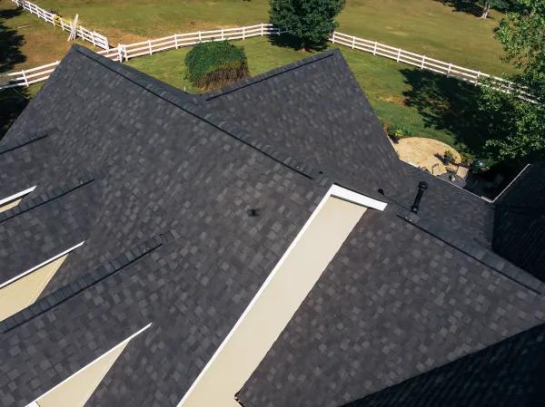 CertainTeed Landmark Charcoal Black shingles on a roof replacement by Baker Home Exteriors