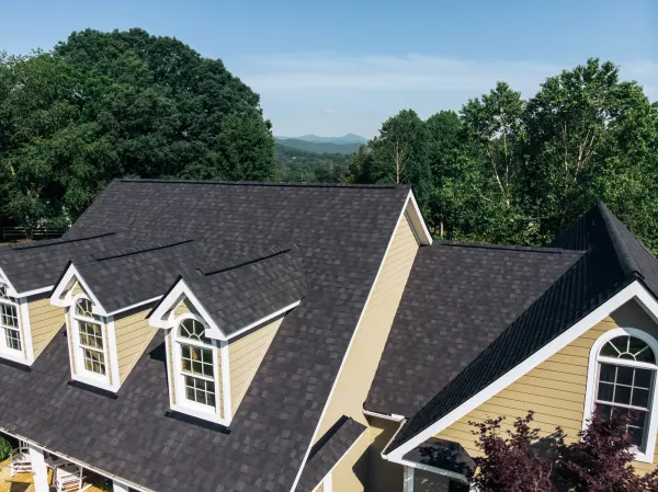 CertainTeed Landmark Charcoal Black shingles on a roof replacement by Baker Home Exteriors