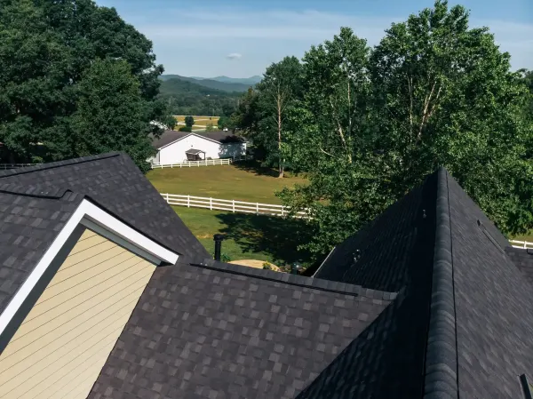 CertainTeed Landmark Charcoal Black shingles on a roof replacement by Baker Home Exteriors