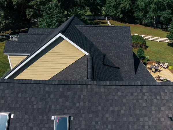 CertainTeed Landmark Charcoal Black shingles on a roof replacement by Baker Home Exteriors