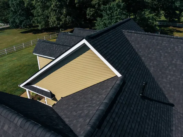 CertainTeed Landmark Charcoal Black shingles on a roof replacement by Baker Home Exteriors