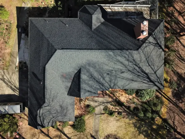 CertainTeed Landmark Charcoal Black shingles on a roof replacement by Baker Home Exteriors