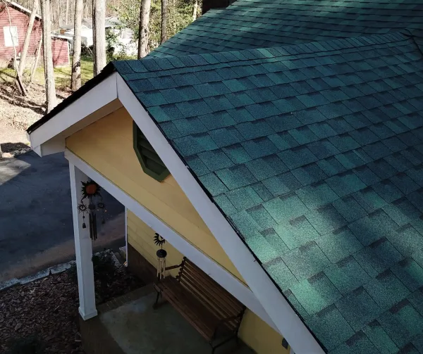 CertainTeed Landmark Hunter Green shingles on a roof replacement by Baker Home Exteriors