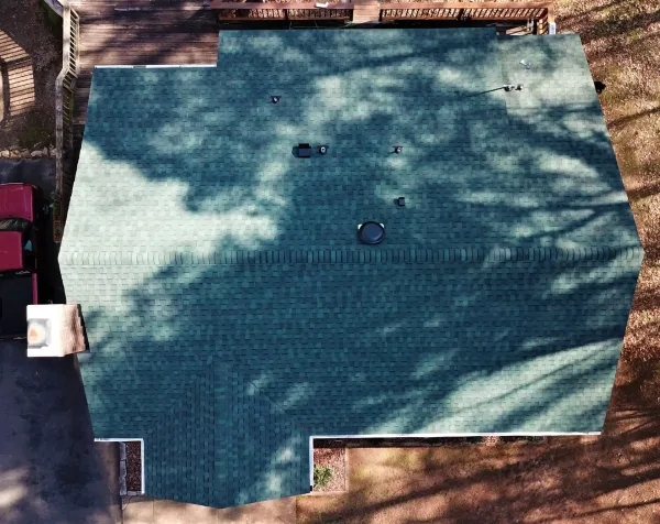CertainTeed Landmark Hunter Green shingles on a roof replacement by Baker Home Exteriors