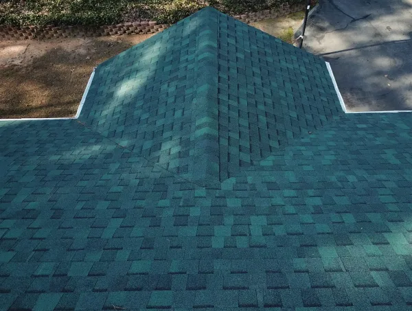 CertainTeed Landmark Hunter Green shingles on a roof replacement by Baker Home Exteriors