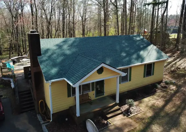 CertainTeed Landmark Hunter Green shingles on a roof replacement by Baker Home Exteriors