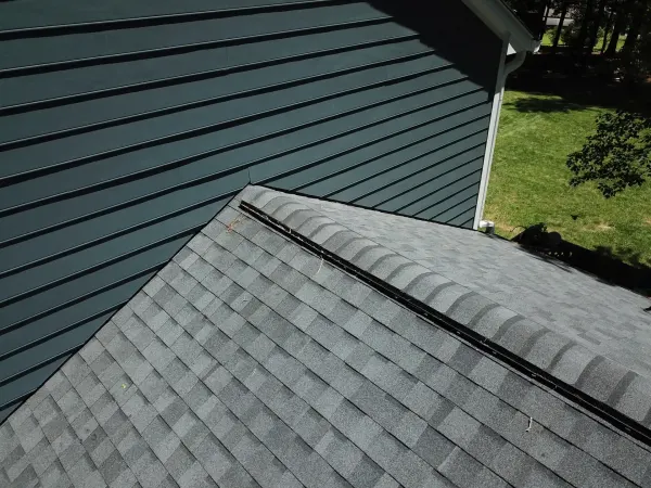 CertainTeed Landmark Moire Black shingles on a roof replacement by Baker Home Exteriors