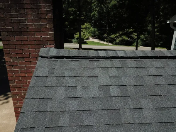 CertainTeed Landmark Moire Black shingles on a roof replacement by Baker Home Exteriors