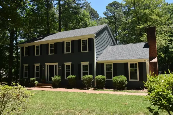 CertainTeed Landmark Moire Black shingles on a roof replacement by Baker Home Exteriors