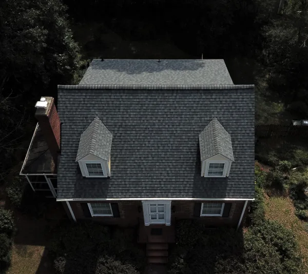 CertainTeed Landmark Pewter shingles on a roof replacement by Baker Home Exteriors