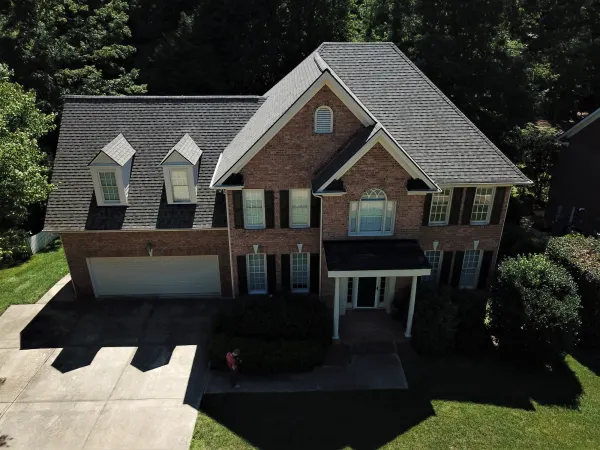 CertainTeed Landmark PRO Weathered Wood shingles on a roof replacement by Baker Home Exteriors