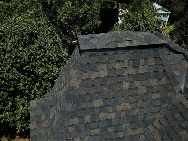 Owens Corning Duration Black Sable shingles on a roof replacement by Baker Home Exteriors