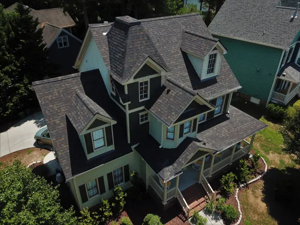 Owens Corning Duration Black Sable shingles on a roof replacement by Baker Home Exteriors