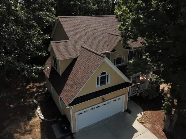 Owens Corning Duration Brownwood shingles on a roof replacement by Baker Home Exteriors