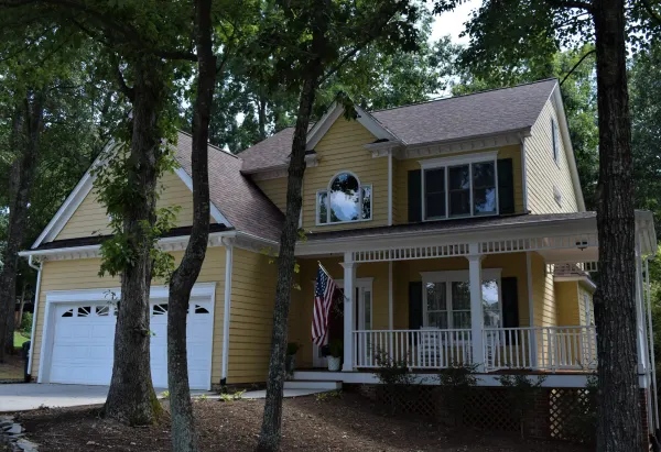 Owens Corning Duration Brownwood shingles on a roof replacement by Baker Home Exteriors