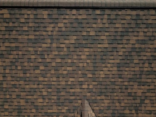 Owens Corning Duration Brownwood shingles on a completed roof replacement