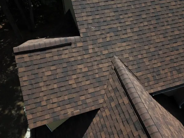 Owens Corning Duration Brownwood shingles on a roof replacement by Baker Home Exteriors
