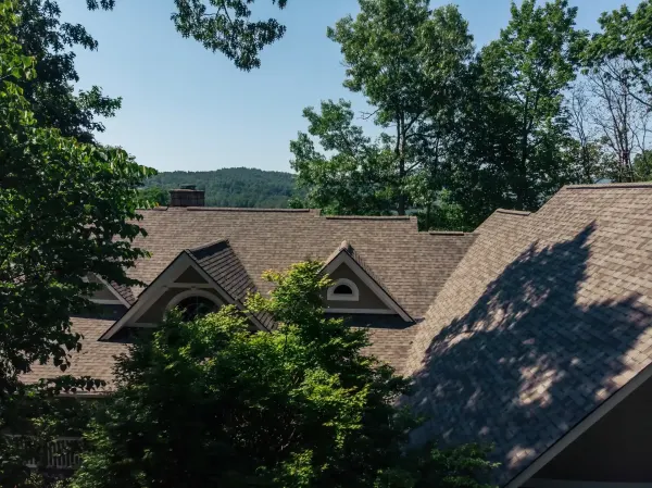 Owens Corning Duration Driftwood shingles on a roof replacement by Baker Home Exteriors