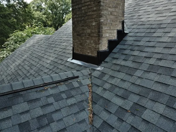 Owens Corning Duration Estate Gray shingles on a roof replacement by Baker Home Exteriors